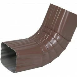 Best Sale ✔️ Amerimax Downspouts & Components Aluminum 2.8125-in Brown Front Elbow ✔️