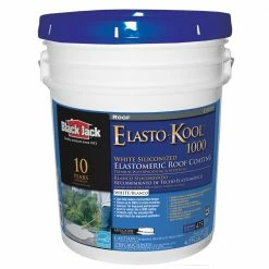 New 🛒 BLACK JACK Roof Coatings Elasto-Kool 1000 5-Gallon Elastomeric Reflective Roof Coating (10-year Limited Warranty) 🛒
