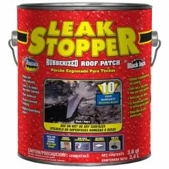 Flash Sale 🛒 LEAK STOPPER Roof Coatings 3.6-Quart Fibered Waterproofer Cement Roof Sealant 🛒
