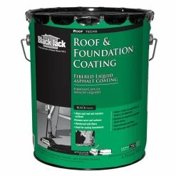 Hot Sale 🎁 BLACK JACK Roof Coatings 4.75-Gallon Fibered Waterproofer Roof Sealant 💯
