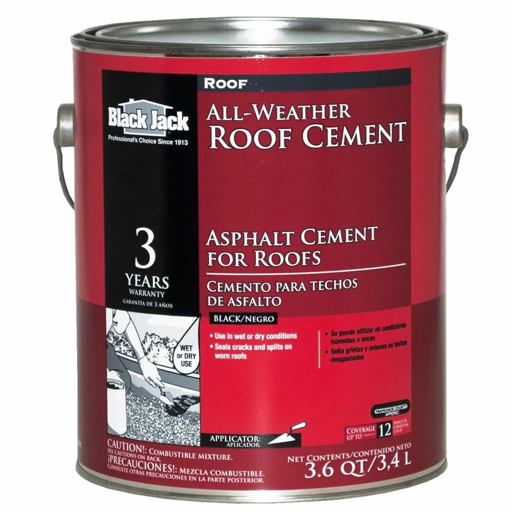 Flash Sale ⭐ BLACK JACK Roof Coatings 3.6-Quart Fibered Waterproofer Cement Roof Sealant ⭐ 3 Flash Sale ⭐ BLACK JACK Roof Coatings 3.6-Quart Fibered Waterproofer Cement Roof Sealant ⭐