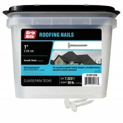 Best deal 😀 Grip-Rite 1-in 11-Gauge Electro-Galvanized Steel Roofing Nails (30-lbs) ⌛