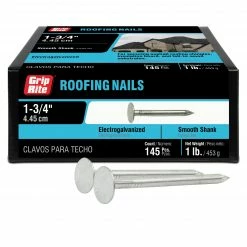 Flash Sale 🤩 Grip-Rite 11-Gauge Electro-Galvanized Steel Roofing Nails (1-lb) ⌛