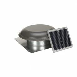 Deals 😀 Air Vent Power Roof Vents 800-CFM Weatherwood Galvanized Steel Solar Power Roof Vent ⌛