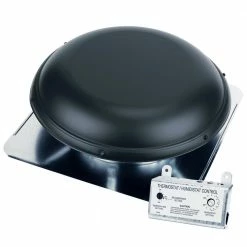 New 🤩 Air Vent Power Roof Vents 1,500-CFM Black Galvanized Steel Electric Power Roof Vent ⭐