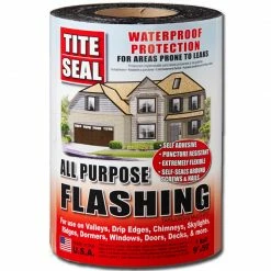 Outlet 😀 TITE-SEAL Flashings All Purpose Flashing 9-in x 50-ft Rubberized Asphalt Roll Flashing ⭐