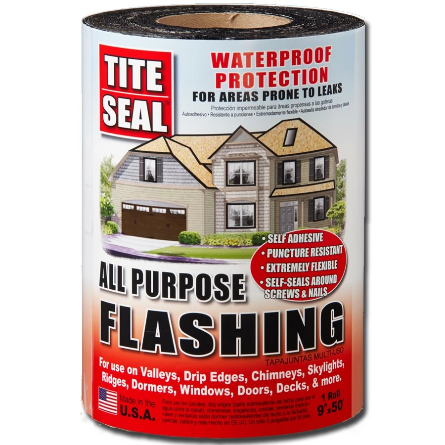 Outlet 😀 TITE-SEAL Flashings All Purpose Flashing 9-in x 50-ft Rubberized Asphalt Roll Flashing ⭐ 3 Outlet 😀 TITE-SEAL Flashings All Purpose Flashing 9-in x 50-ft Rubberized Asphalt Roll Flashing ⭐