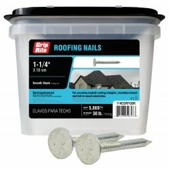 Budget ✨ Grip-Rite 11-Gauge Electro-Galvanized Steel Roofing Nails (30-lbs) 🛒
