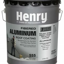 Discount ❤️ Henry Company Roof Coatings Fibered Aluminum 4.75-Gallon Aluminum Reflective Roof Coating (7-year Limited Warranty) 💯