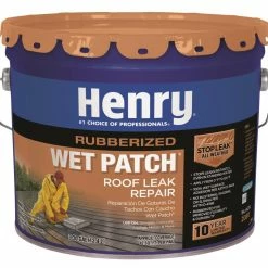 Cheap 😍 Henry Company Roof Coatings Rubberized Wet Patch 3-Gallon Waterproofer Elastomeric Cement Roof Sealant 😍