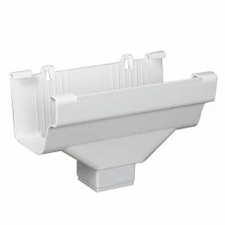 Cheapest ❤️ Amerimax Gutters Traditional 5-in x 9-in White K Style Gutter End with Drop 🌟