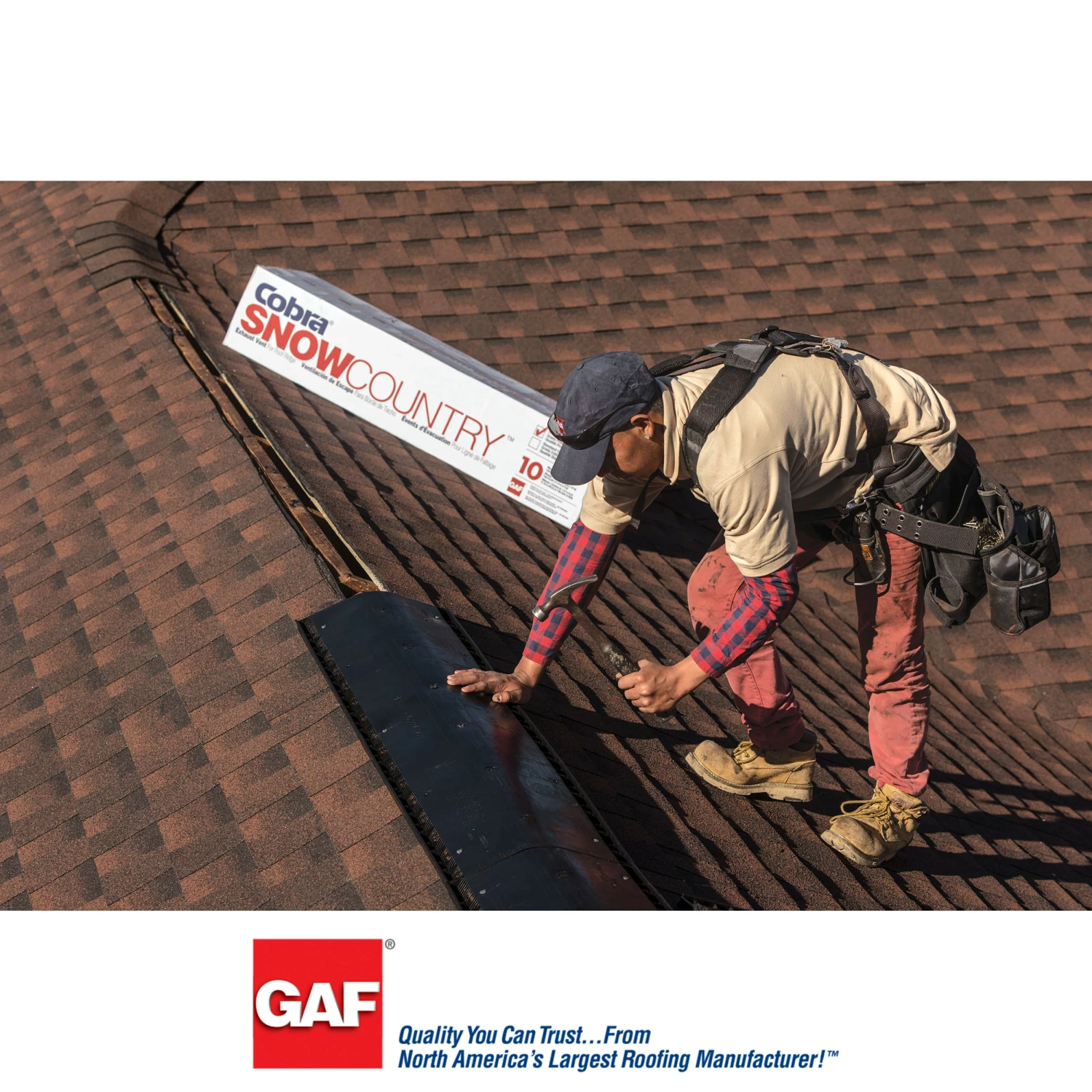 Brand new 🛒 GAF Roof Ridge Vents Cobra Snow Country 13.7-in x 48-in Black Plastic Stick Roof Ridge Vent 🤩 8 Brand new 🛒 GAF Roof Ridge Vents Cobra Snow Country 13.7-in x 48-in Black Plastic Stick Roof Ridge Vent 🤩 - Image 6