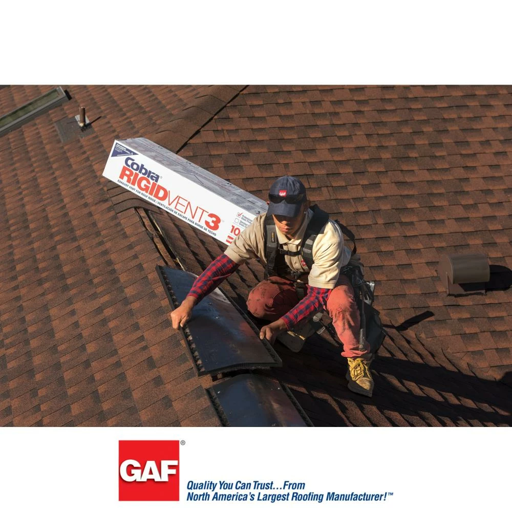 New ✔️ GAF Roof Ridge Vents Cobra Ridge Vent 3 13.7-in x 48-in Black Plastic Stick Roof Ridge Vent ⭐ 9 New ✔️ GAF Roof Ridge Vents Cobra Ridge Vent 3 13.7-in x 48-in Black Plastic Stick Roof Ridge Vent ⭐ - Image 7