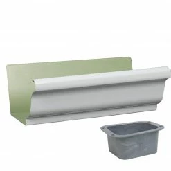 Best Sale 🎉 Amerimax Gutters 5.5-in x 10.5-in White K Style Gutter End with Drop 🛒