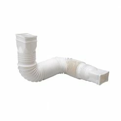 Deals 😀 Amerimax Downspouts & Components FLEX-A-SPOUT Vinyl 24-in White Downspout Extension 🛒