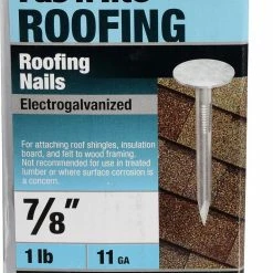 New 😀 Fas-n-Tite 11-Gauge Electro-Galvanized Roofing Nails (1-lb) 🎁 -Roofing Sales Shop 10408993