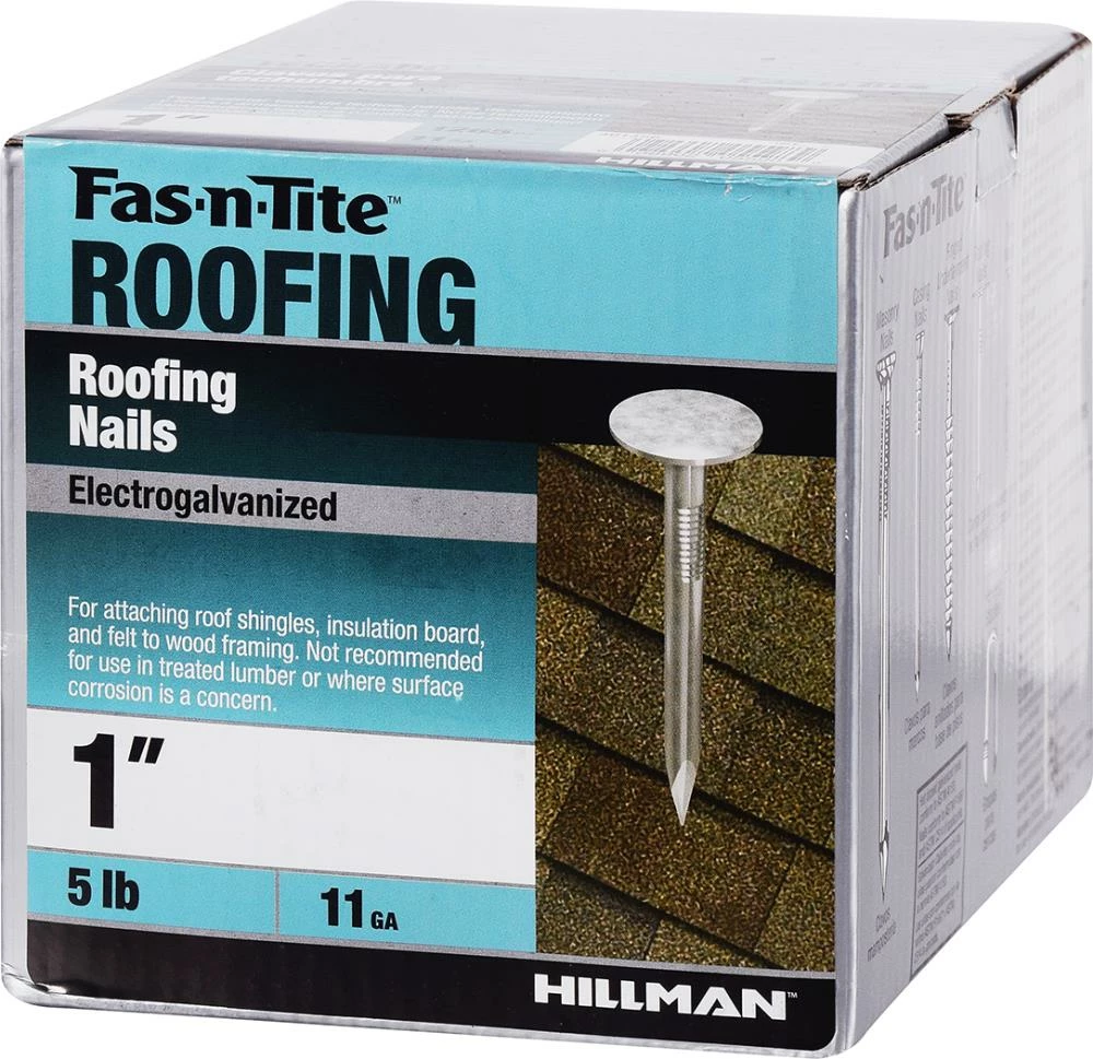 Promo π Fas-n-Tite 1-in 11-Gauge Electro-Galvanized Steel Roofing Nails (5-lbs) 𧨠7 Promo π Fas-n-Tite 1-in 11-Gauge Electro-Galvanized Steel Roofing Nails (5-lbs) 𧨠- Image 5