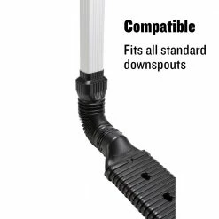 Deals 🎉 Amerimax Downspouts & Components StealthFlow Low Profile Ext Kit Vinyl 24.5-in Black Downspout Extension ✨ -Roofing Sales Shop 10448345