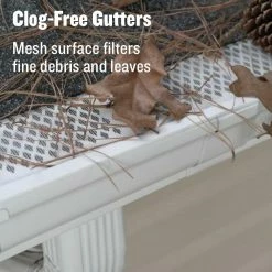 Discount 😍 Amerimax Gutter Parts & Accessories Snap-In Gutter Filter PVC K Style (6.5-in x 3-ft) Gutter Guard Screen ✨ -Roofing Sales Shop 10739358