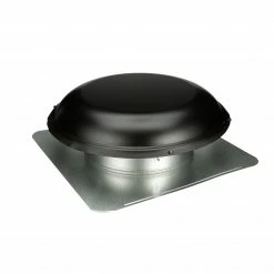 Discount 😍 Air Vent Roof Louvers Black Galvanized Steel Round Roof Louver 🔔 -Roofing Sales Shop 11088166