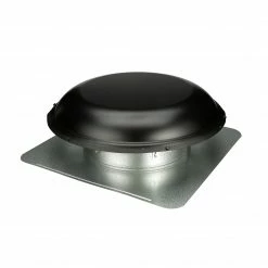 Discount 😍 Air Vent Roof Louvers Black Galvanized Steel Round Roof Louver 🔔 -Roofing Sales Shop 11088169