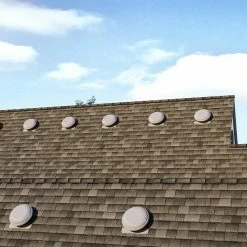 Outlet 🌟 Air Vent Roof Louvers Weatherwood Galvanized Steel Round Roof Louver ⌛ -Roofing Sales Shop 11090225