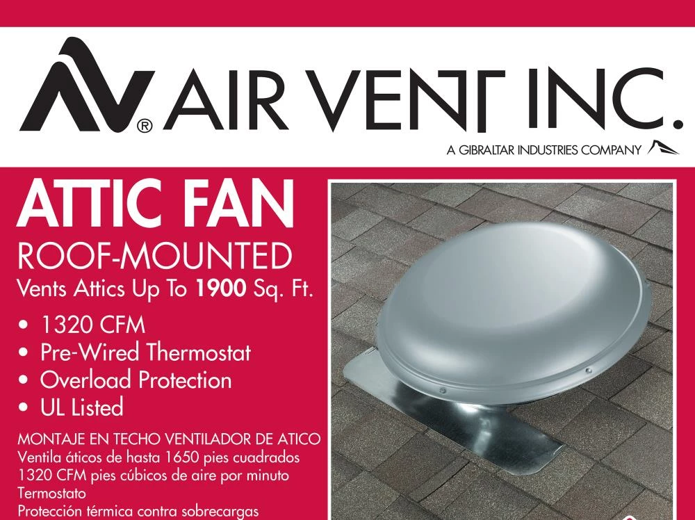 Wholesale π Air Vent Power Roof Vents 1320--CFM Weatherwood Galvanized Steel Electric Power Roof Vent π 15 Wholesale π Air Vent Power Roof Vents 1320--CFM Weatherwood Galvanized Steel Electric Power Roof Vent π - Image 13