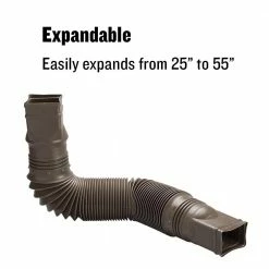 Best Sale 🎁 Amerimax Downspouts & Components FLEX-A-SPOUT Vinyl 24-in Brown Downspout Extension 🔥 -Roofing Sales Shop 11290489
