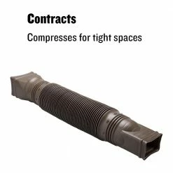 Best Sale 🎁 Amerimax Downspouts & Components FLEX-A-SPOUT Vinyl 24-in Brown Downspout Extension 🔥 -Roofing Sales Shop 11290491