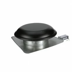 New 🤩 Air Vent Power Roof Vents 1,500-CFM Black Galvanized Steel Electric Power Roof Vent ⭐ -Roofing Sales Shop 11376928