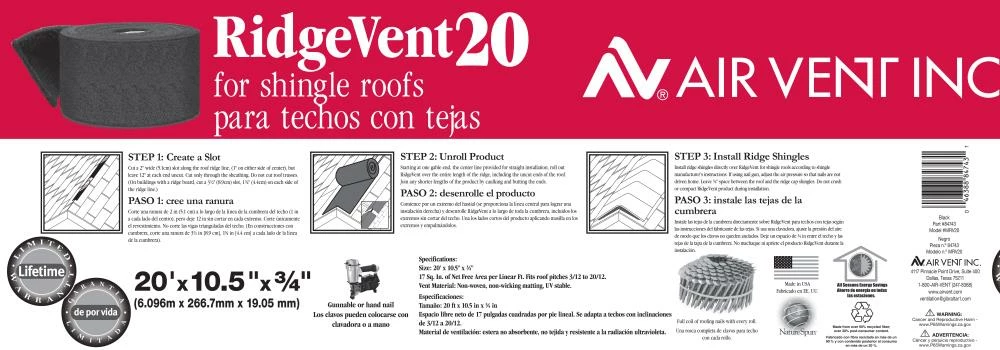 Best reviews of ๐ Air Vent Roof Ridge Vents 10.5-in x 240-in Black Plastic Roll Roof Ridge Vent ๐งจ 17 Best reviews of ๐ Air Vent Roof Ridge Vents 10.5-in x 240-in Black Plastic Roll Roof Ridge Vent ๐งจ - Image 15