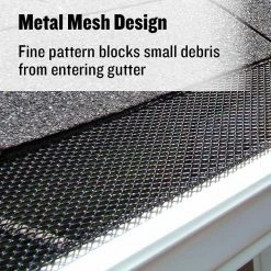 Wholesale 💯 Amerimax Gutter Parts & Accessories Lock-In Gutter Guard Black Galvanized Steel K Style (5.25-in x 3-ft) Gutter Guard Screen 👍 -Roofing Sales Shop 14141240