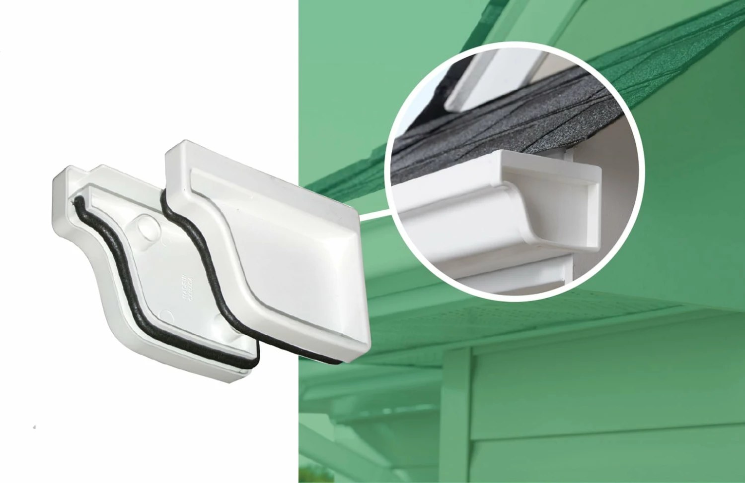 New 🛒 Amerimax Gutter Parts & Accessories Traditional Vinyl K Style Pair (Left/Right) End Cap 👏 4 New 🛒 Amerimax Gutter Parts & Accessories Traditional Vinyl K Style Pair (Left/Right) End Cap 👏 - Image 2