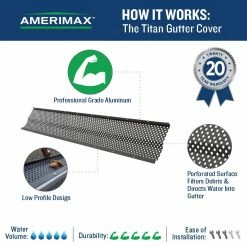 Budget ⌛ Amerimax Gutter Parts & Accessories Titan 3000 Gutter Guard Aluminum K Style (5-in x 3-ft) Gutter Guard ✨ 8 Budget ⌛ Amerimax Gutter Parts & Accessories Titan 3000 Gutter Guard Aluminum K Style (5-in x 3-ft) Gutter Guard ✨ -Roofing Sales Shop 15066522