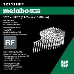 Promo 🧨 Metabo HPT 1-1/4-in 15-Gauge Electro-Galvanized Steel Pneumatic Roofing Nails (7200-Count) 🔥 -Roofing Sales Shop 15592252