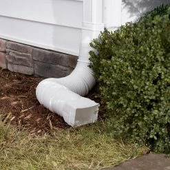 Deals 😀 Amerimax Downspouts & Components FLEX-A-SPOUT Vinyl 24-in White Downspout Extension 🛒 -Roofing Sales Shop 15620280 scaled