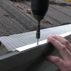 Wholesale ✨ Atlas by Gutterglove Gutter Parts & Accessories Atlas Gutter Guard Stainless Steel Half Round/K Style (5.5-in x 3-ft) Gutter Guard Screen 11-Pack ✨ -Roofing Sales Shop 16511007