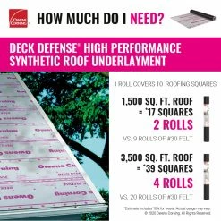 Top 10 β Owens Corning Roofing Underlayment Deck Defense 48-in x 250-ft 937-sq ft Polypropylene Roof Underlayment π 8 Top 10 β Owens Corning Roofing Underlayment Deck Defense 48-in x 250-ft 937-sq ft Polypropylene Roof Underlayment π -Roofing Sales Shop 42279065