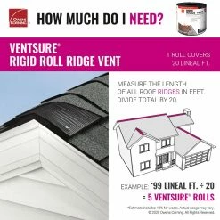 Best Sale π Owens Corning Roof Ridge Vents VentSure 11-in x 240-in Black Plastic Roll Roof Ridge Vent π 11 Best Sale π Owens Corning Roof Ridge Vents VentSure 11-in x 240-in Black Plastic Roll Roof Ridge Vent π -Roofing Sales Shop 42318649