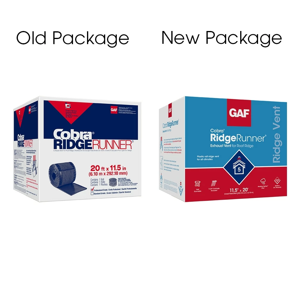 Promo π GAF Roof Ridge Vents Cobra Ridge Runner 13.4-in x 240-in Black Plastic Roll Roof Ridge Vent π 9 Promo π GAF Roof Ridge Vents Cobra Ridge Runner 13.4-in x 240-in Black Plastic Roll Roof Ridge Vent π - Image 7
